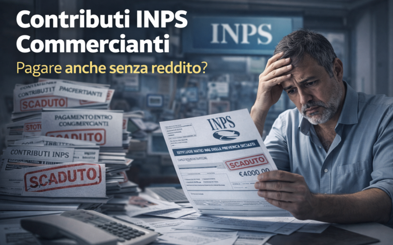 Contributi INPS commercianti: pagare anche senza guadagnare, una distorsione del sistema