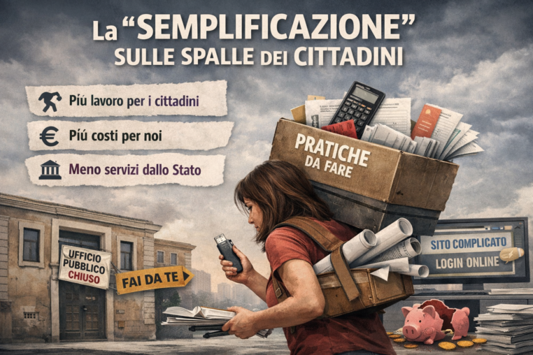 immagine della finta semplificazione della burocrazia